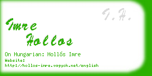 imre hollos business card